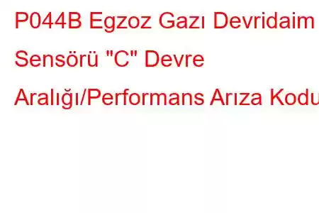 P044B Egzoz Gazı Devridaim Sensörü 