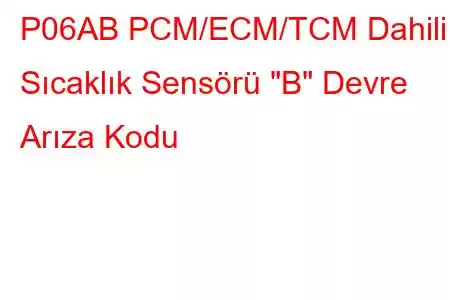 P06AB PCM/ECM/TCM Dahili Sıcaklık Sensörü 