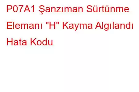 P07A1 Şanzıman Sürtünme Elemanı 